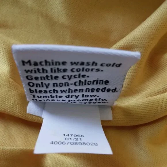 Nine West Textured Tiered Dress Sleeveless Yellow Summer Lined Womens Large - Picture 9 of 14